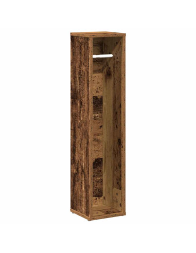Mobiletto da bagno con portarotolo Legno Antico 20,5x20x90 cm