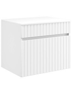 Mobiletto da Bagno a Muro Bianco 59 x 44,5 x 50 cm