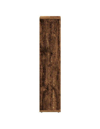 Mobiletto da bagno con portarotolo Legno Antico 20,5x20x90 cm