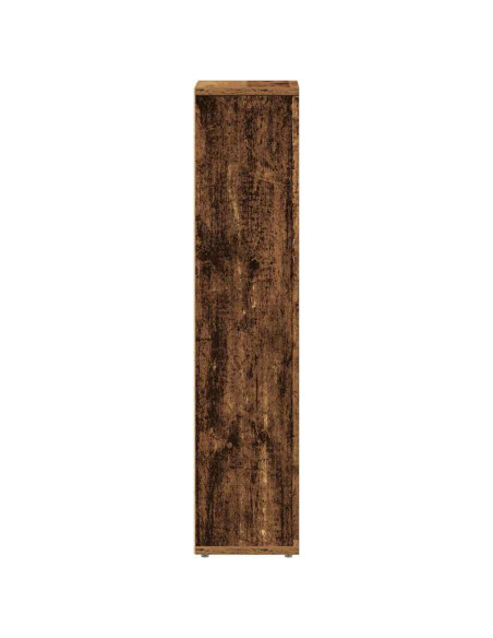 Mobiletto da bagno con portarotolo Legno Antico 20,5x20x90 cm