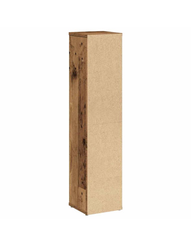 Mobiletto da bagno con portarotolo Legno Antico 20,5x20x90 cm