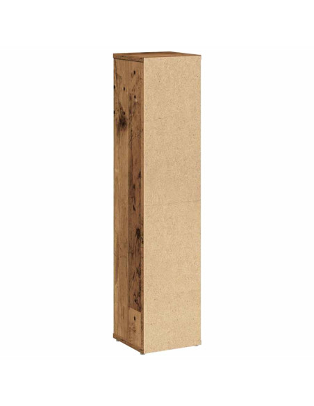 Mobiletto da bagno con portarotolo Legno Antico 20,5x20x90 cm