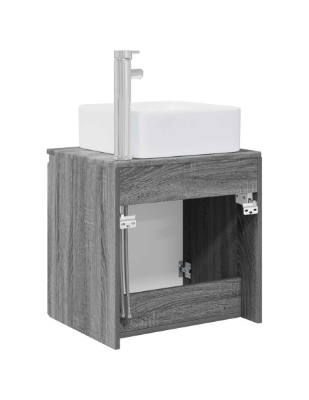 Mobile Lavabo da Parete Sonoma grigio 53 x 35 x 63 cm