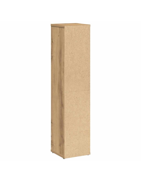 Mobiletto da bagno con portarotolo finitura rovere artigianale 20,5x20x90 cm