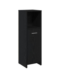 Mobiletto da bagno Rovere Nero 30x30x95 cm in Legno Multistrato 2