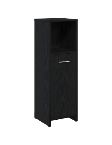 Mobiletto da bagno Rovere Nero 30x30x95 cm in Legno Multistrato
