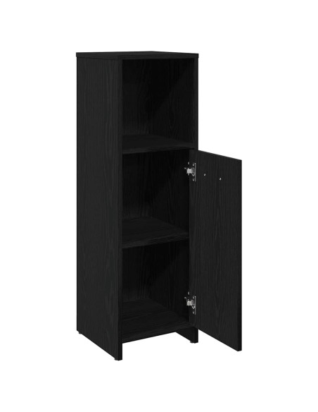 Mobiletto da bagno Rovere Nero 30x30x95 cm in Legno Multistrato