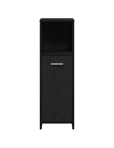Mobiletto da bagno Rovere Nero 30x30x95 cm in Legno Multistrato