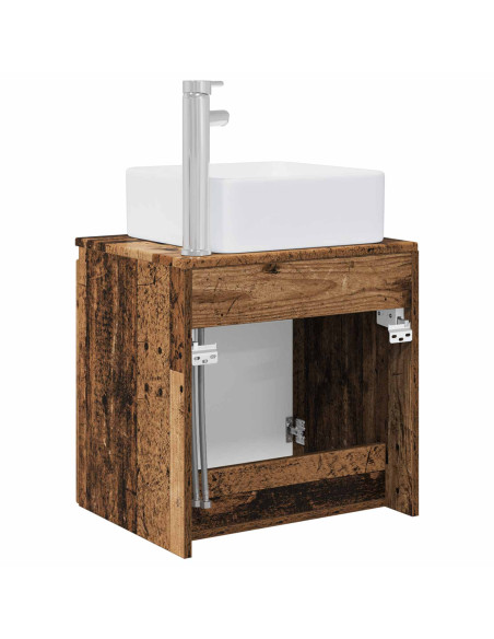 Mobile Lavabo da Parete Legno antico 53 x 35 x 63 cm