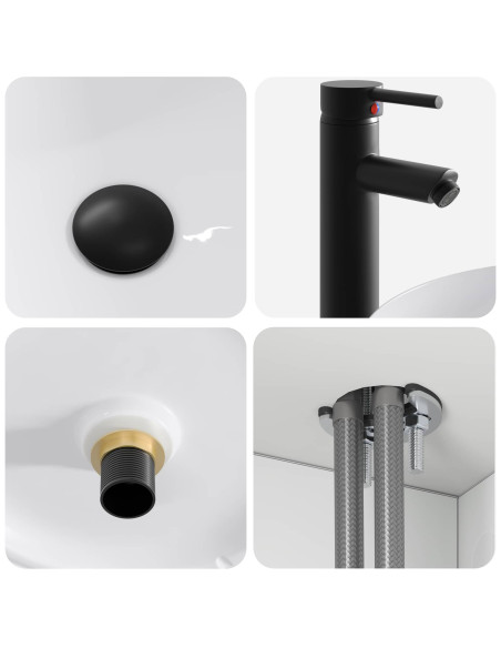 Mobile lavabo da parete Bianco Lucido 49 x 44,5 x 66 cm