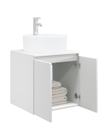 Mobile Lavabo da Parete Bianco 49,5 x 44,5 x 65 cm