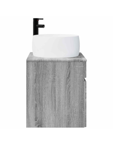 Mobile lavabo da parete Sonoma grigio 49 x 44,5 x 66 cm