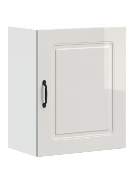 Pensili da cucina 2 pz Kalmar in Legno Multistrato Bianco Lucido