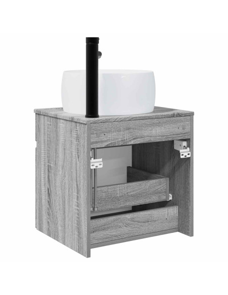 Mobile lavabo da parete Sonoma grigio 49 x 44,5 x 66 cm