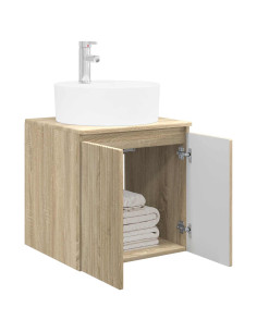 Mobile Lavabo da Parete Rovere Sonoma 49,5 x 44,5 x 65 cm 2