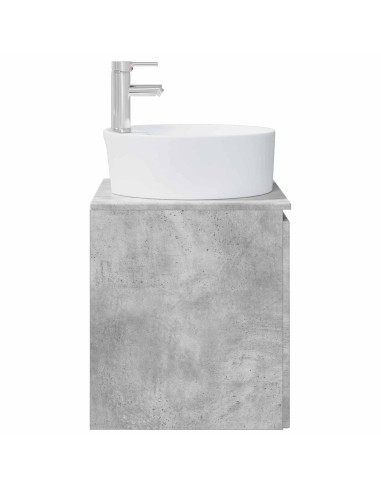 Mobile Lavabo da Parete Grigio Cemento 49,5 x 44,5 x 65 cm