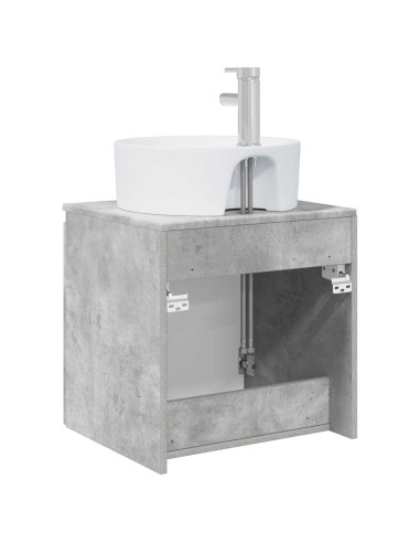 Mobile Lavabo da Parete Grigio Cemento 49,5 x 44,5 x 65 cm