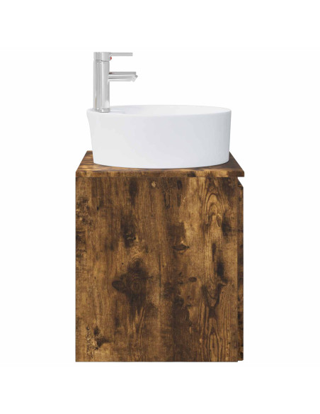 Mobile Lavabo da Parete Rovere Fumo 49,5 x 44,5 x 65 cm