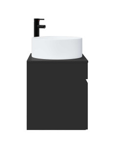 Mobile lavabo da parete Nero 49 x 44,5 x 65,5 cm 2