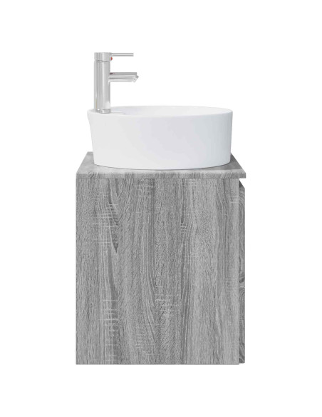 Mobile Lavabo da Parete Sonoma grigio 49,5 x 44,5 x 65 cm
