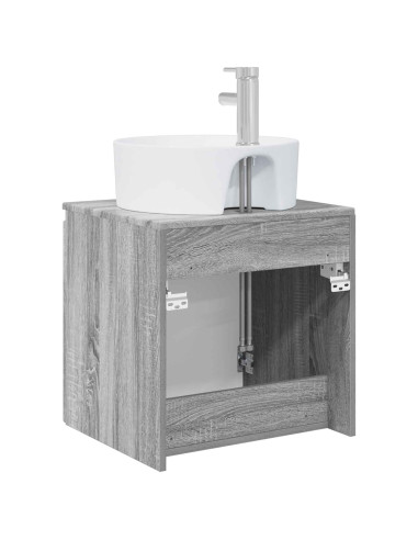 Mobile Lavabo da Parete Sonoma grigio 49,5 x 44,5 x 65 cm
