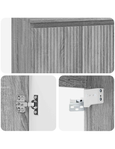 Mobile Lavabo da Parete Sonoma grigio 49,5 x 44,5 x 65 cm