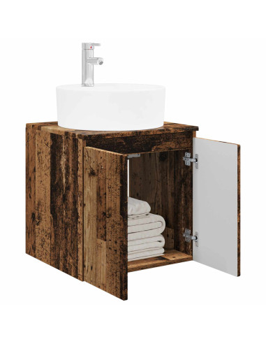 Mobile Lavabo da Parete Legno antico 49,5 x 44,5 x 65 cm