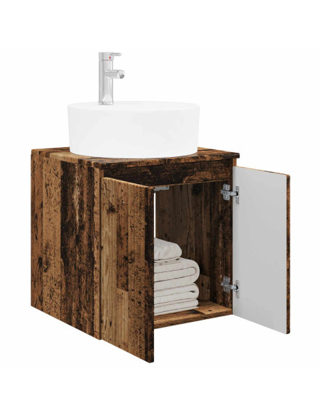 Mobile Lavabo da Parete Legno antico 49,5 x 44,5 x 65 cm