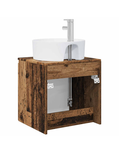 Mobile Lavabo da Parete Legno antico 49,5 x 44,5 x 65 cm