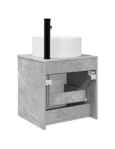 Mobile lavabo da parete Grigio Cemento 49 x 44,5 x 65,5 cm