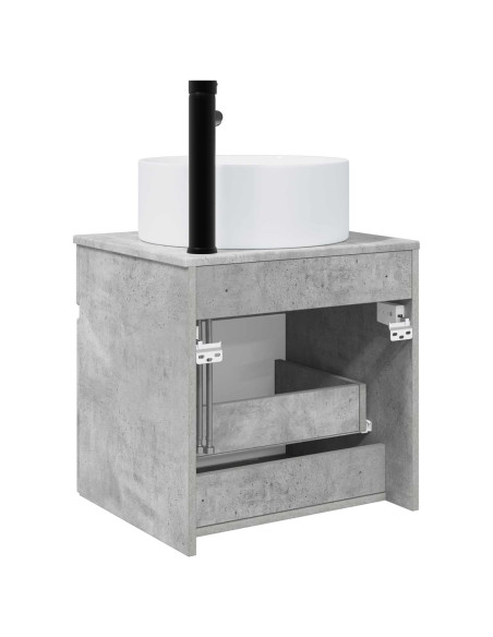 Mobile lavabo da parete Grigio Cemento 49 x 44,5 x 65,5 cm