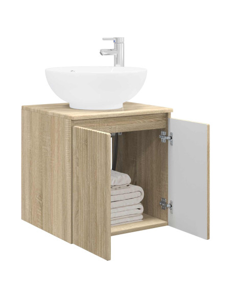 Mobile Lavabo da Parete Rovere Sonoma 49,5 x 44,5 x 65 cm