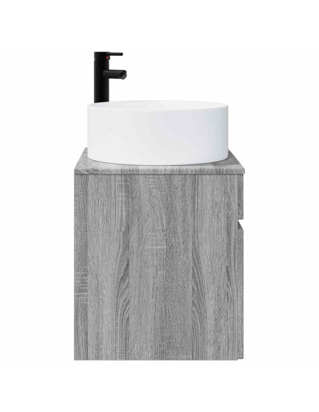 Mobile lavabo da parete Sonoma grigio 49 x 44,5 x 65,5 cm