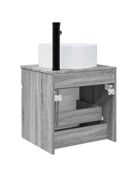 Mobile lavabo da parete Sonoma grigio 49 x 44,5 x 65,5 cm