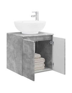 Mobile Lavabo da Parete Grigio Cemento 49,5 x 44,5 x 65 cm 2