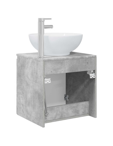 Mobile Lavabo da Parete Grigio Cemento 49,5 x 44,5 x 65 cm