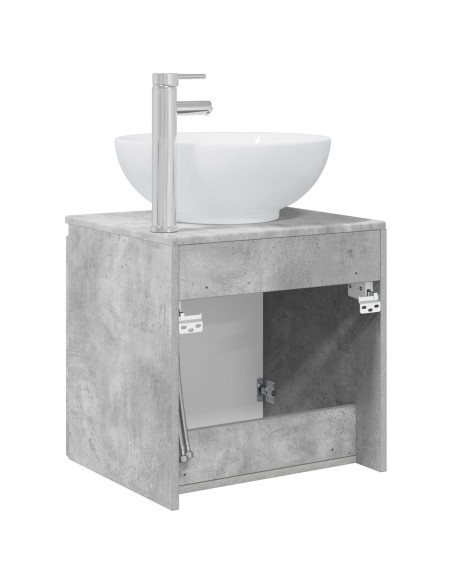 Mobile Lavabo da Parete Grigio Cemento 49,5 x 44,5 x 65 cm