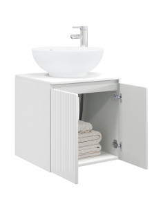 Mobile Lavabo da Parete Bianco Lucido 49,5 x 44,5 x 65 cm 2