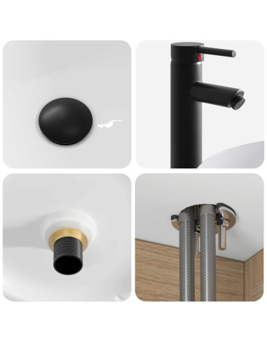 Mobile lavabo da parete Rovere Artigianale 49 x 44,5 x 65,5 cm
