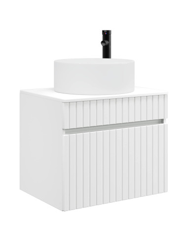 Mobiletto da Bagno a Muro Bianco 59 x 44,5 x 50 cm