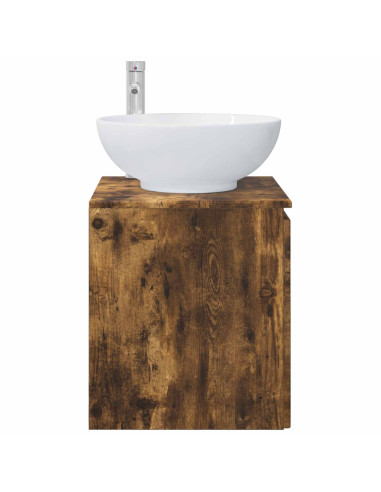 Mobile Lavabo da Parete Rovere Fumo 49,5 x 44,5 x 65 cm
