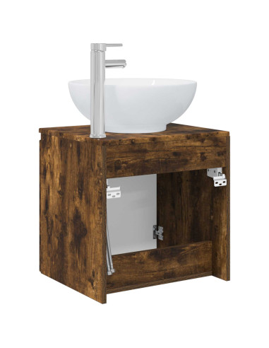 Mobile Lavabo da Parete Rovere Fumo 49,5 x 44,5 x 65 cm