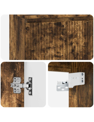 Mobile Lavabo da Parete Rovere Fumo 49,5 x 44,5 x 65 cm