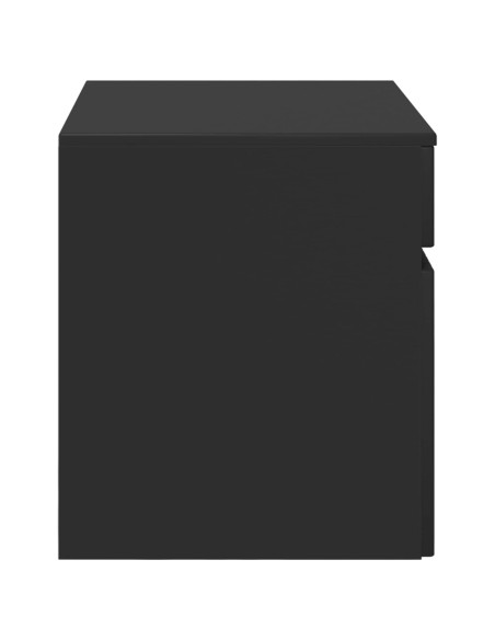 Mobiletto da Bagno a Muro Nero 59 x 44,5 x 50 cm