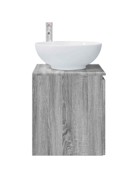 Mobile Lavabo da Parete Sonoma grigio 49,5 x 44,5 x 65 cm