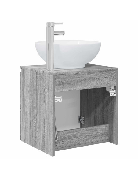 Mobile Lavabo da Parete Sonoma grigio 49,5 x 44,5 x 65 cm