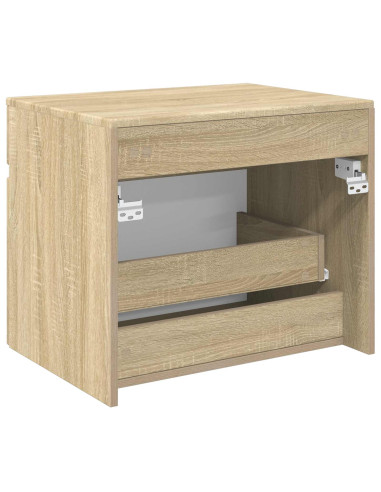 Mobiletto da Bagno a Muro Rovere Sonoma 59 x 44,5 x 50 cm