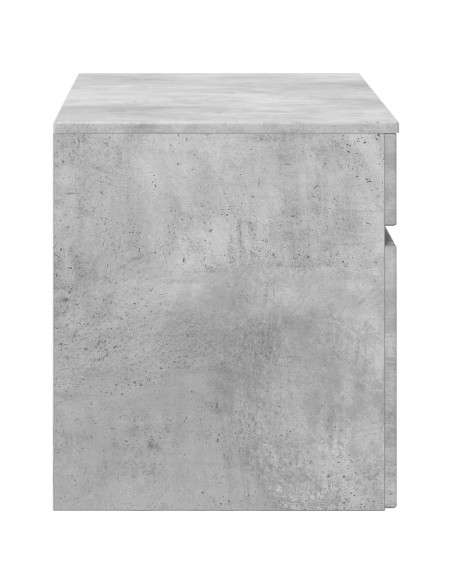 Mobiletto da Bagno a Muro Grigio Cemento 59 x 44,5 x 50 cm