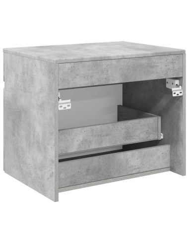 Mobiletto da Bagno a Muro Grigio Cemento 59 x 44,5 x 50 cm
