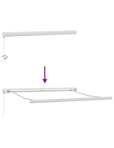 Tenda Retrattile Sabbia 300 x 250 cm Tessuto e Metallo